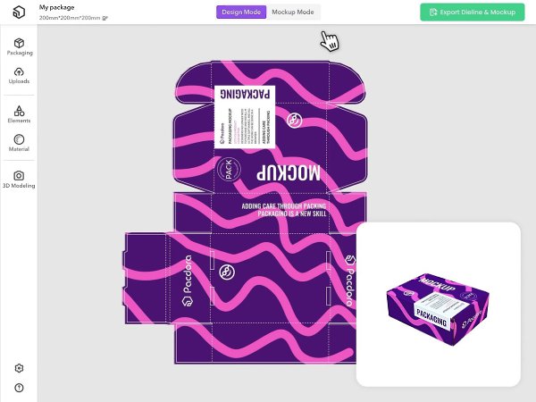 Pacdora — браузерный инструмент для дизайна и 3D-визуализации упаковки.Довольно мощный набор ...