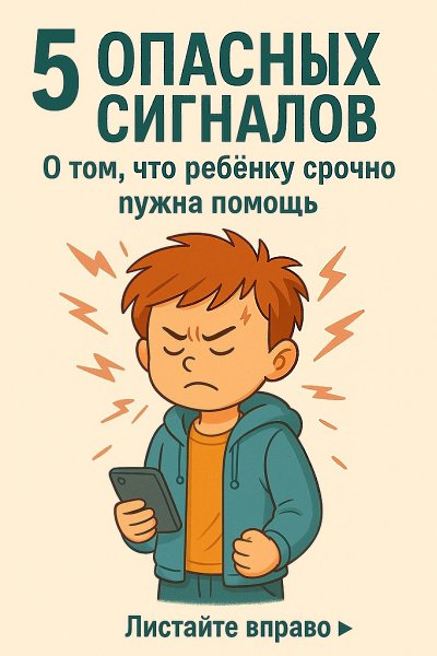 5 опасных сигналов для родителей, что ребенку срочно нужна помощь: • Он не слушается, включает ...