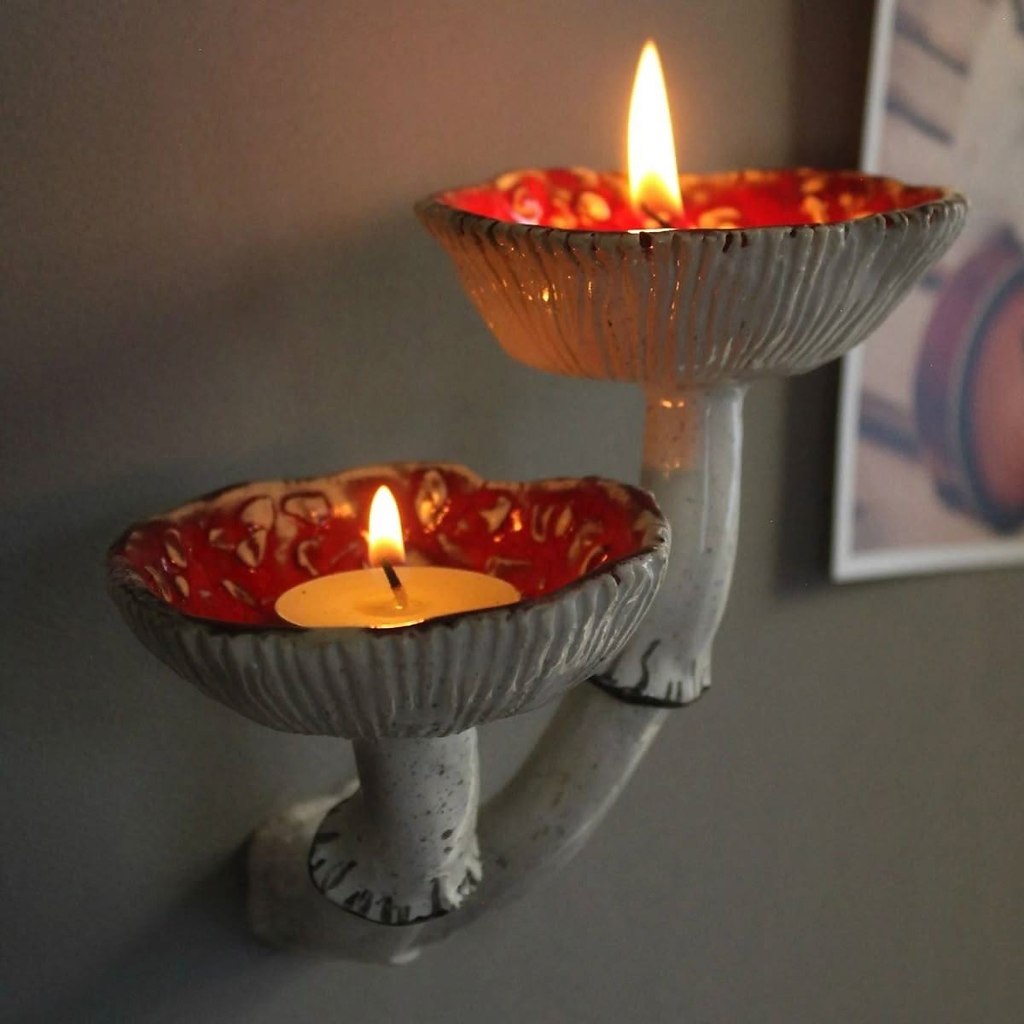 Подсвечники в виде грибов — это не только уютная деталь интерьера, но и настоящий арт-объект. Такие ... - 6