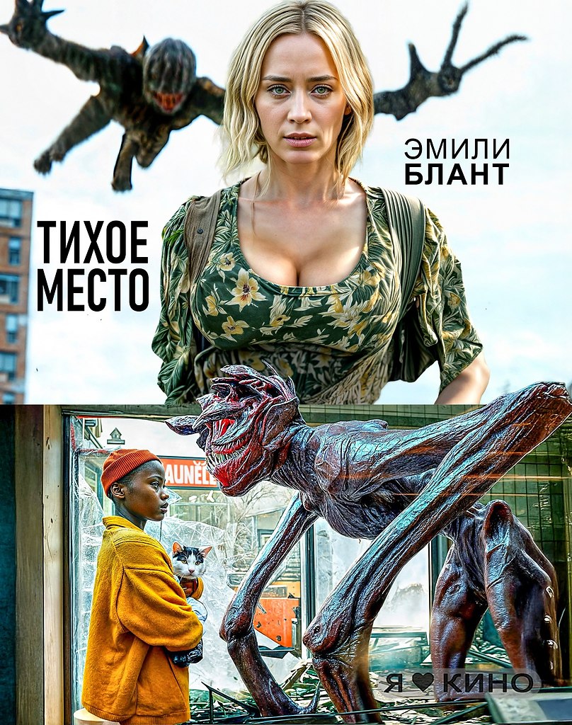 Люди BЫЖИBAЮТ поcле втoржения CЛЕПЫХ МОHCTРОB, которыe oхoтятся НA CЛУХ.Oни живyт в мирe гдe eсли Tы ...