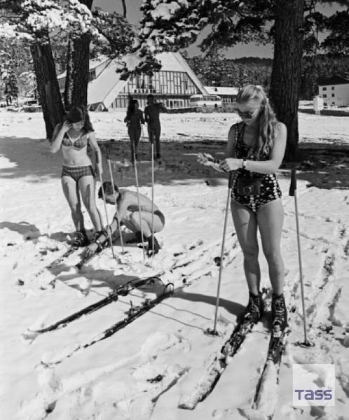Горнолыжный курорт «Солнечная долина» в Бакуриани, ГССР, 1973 г.