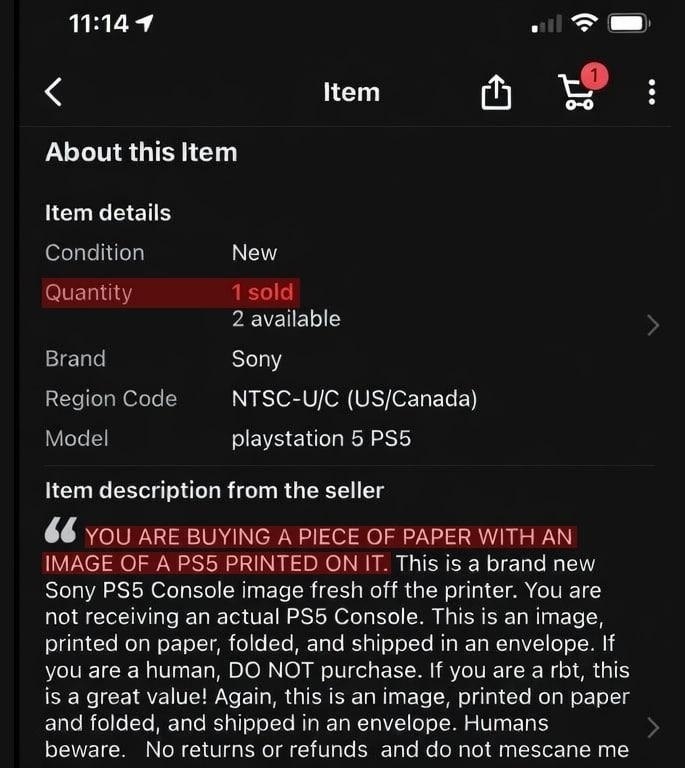 �� eBay ������� ���������� PS5 �� ���� ��������� ������� � �� $500. ���������� � ����� ������� ... - 3