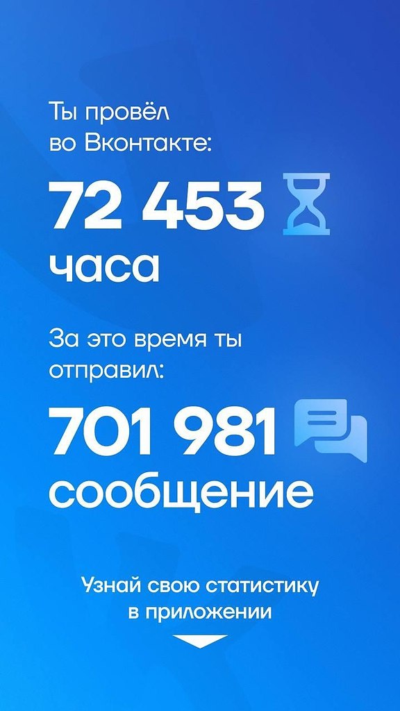 А сколько времени провёл здесь ТЫ? Может, твоя цифра будет больше, чем у друзей? Заходи в приложение ...