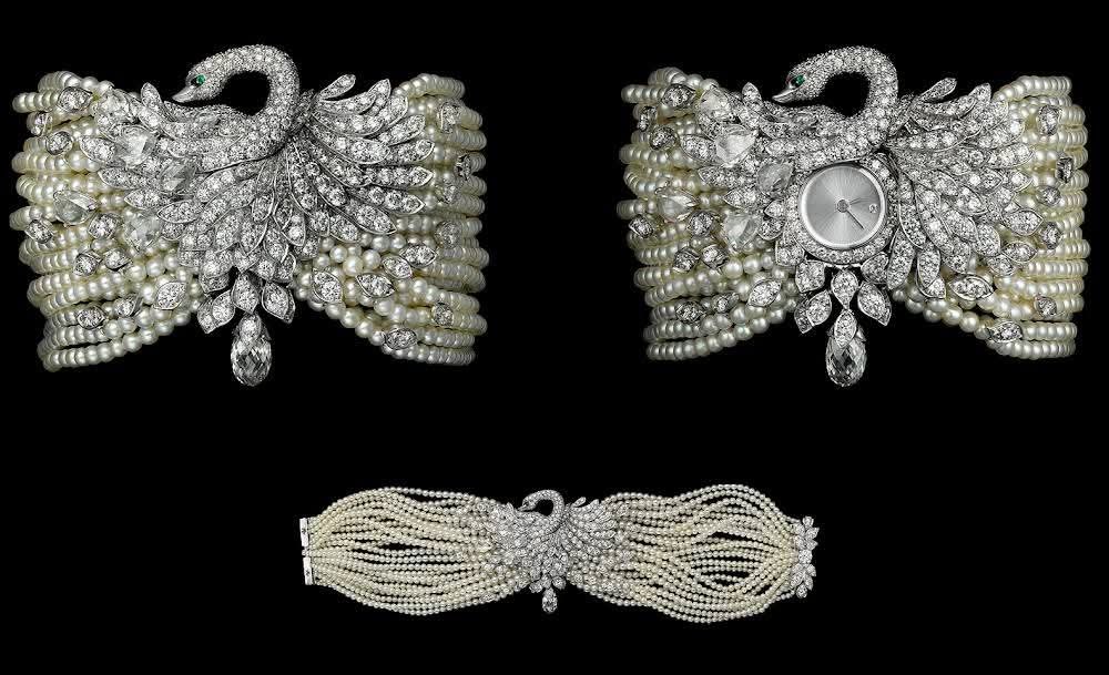 :)  Swan Decorated High Jewelry Mysterious Watch.    18    ...