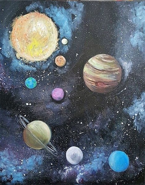 Варианты рисунков ко Дню космонавтики - 7