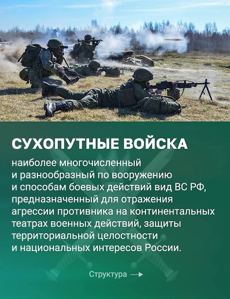 :) Сегодня День Сухопутных войск! Специально к празднику подготовили структуру наиболее ...