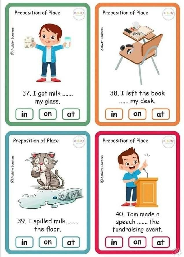 Prepositions of place - 5