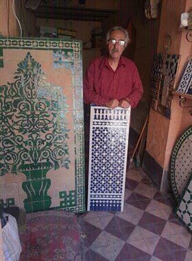 I love sculpting from Moroccan Fez zellige tiles.