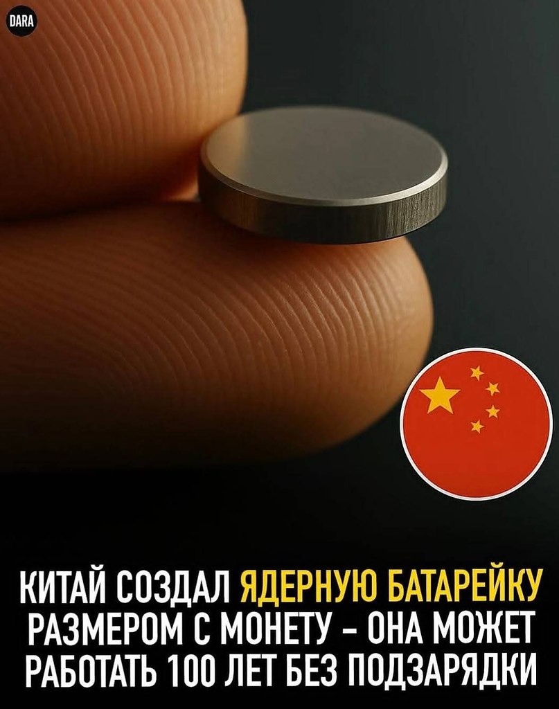 :) В Китае заявили о создании “вечной” батареи для смартфонов. Китайский стартап Betavolt заявил, ...