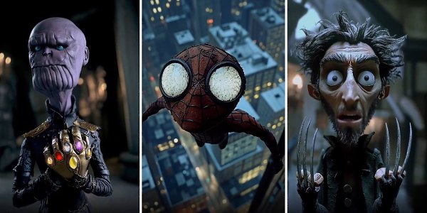 Человек-паук, Танос и другие: 20 персонажей Marvel в стиле мультфильмов Тима Бёртона. ...