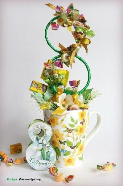 Конфетные композиции ручной работы, для любителей необычных и вкусных подарков - 6