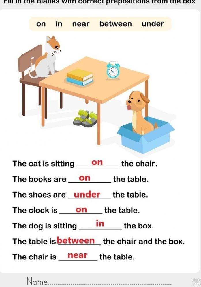 Prepositions of place / �������� �����.������, ��� ���� �������� ���������� �� �������� �����.on - ... - 4