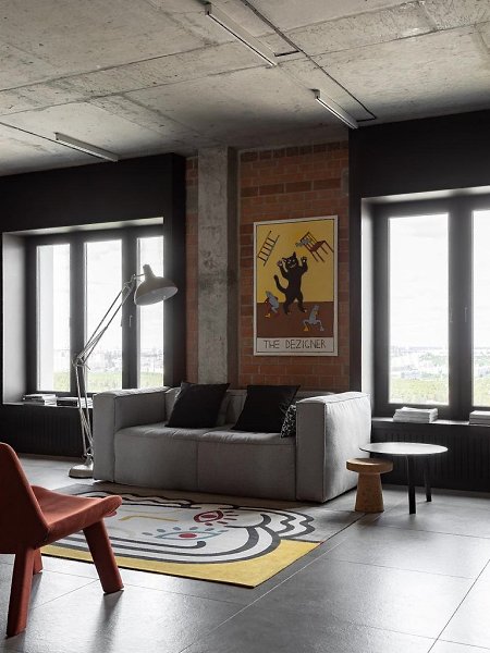 лофт с характером и яркими акцентами.офисное пространство, оформленное в стиле лофт, получило ... - 2