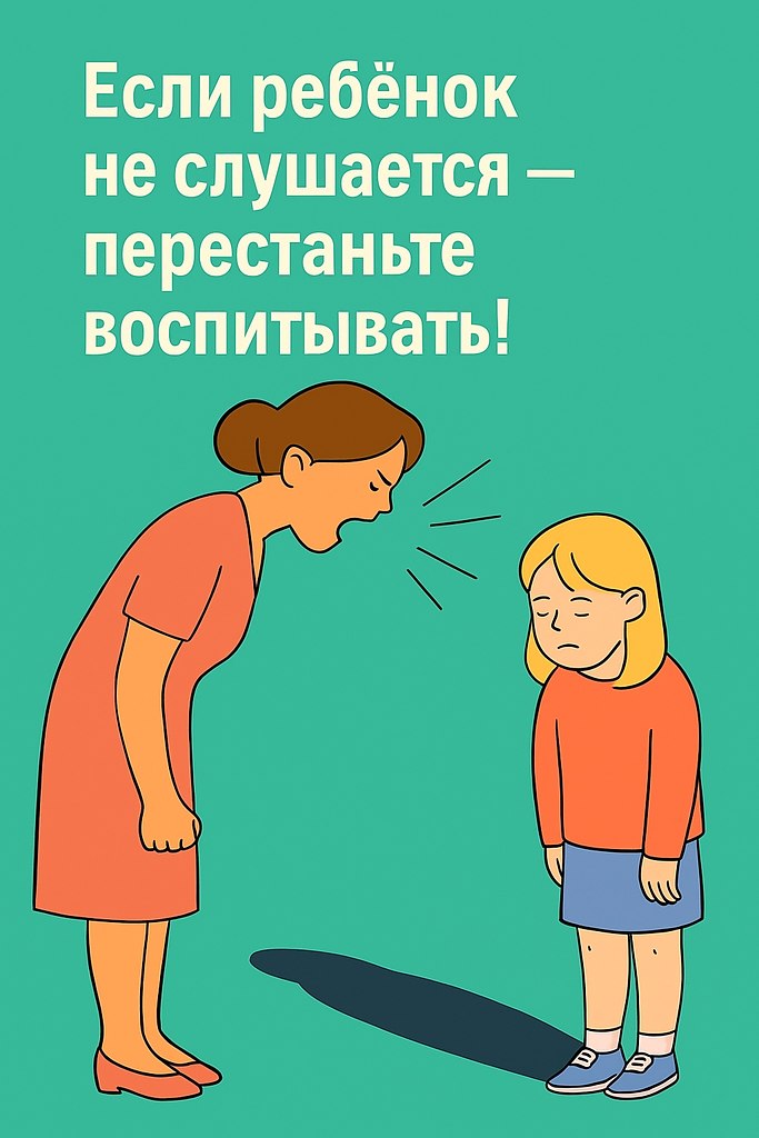 Если ребёнок не слушается, нужно просто… перестать воспитывать! И вот почему. Ребёнка 6-15 лет уже ...