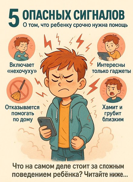 5 опасных сигналов для родителей, что ребенку срочно нужна помощь: • Он не слушается, включает ...