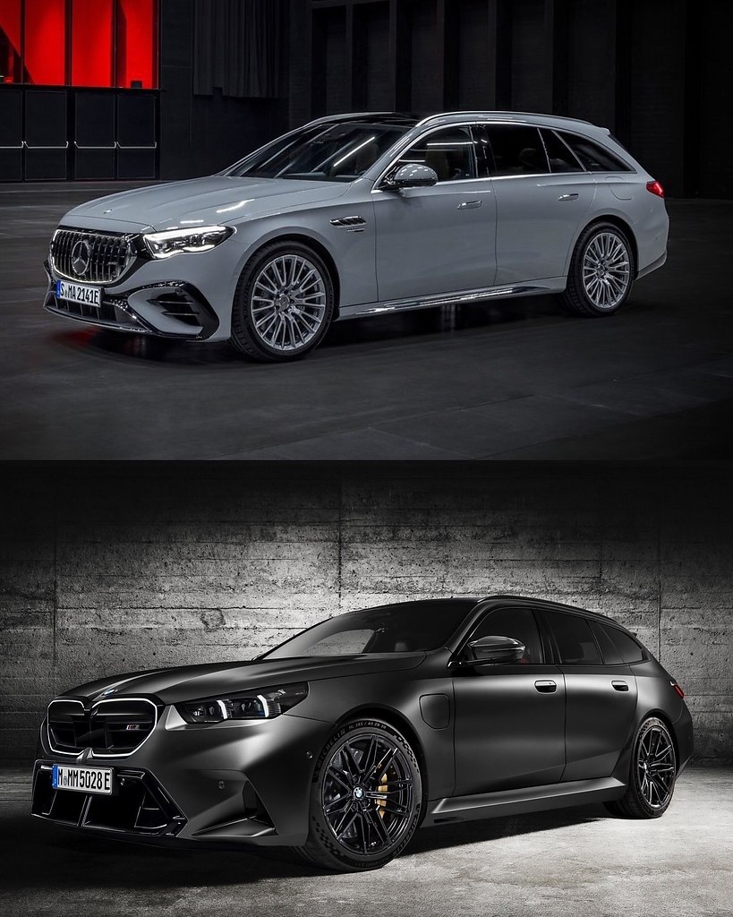 1- Mercedes-Benz E53 AMG Hybrid Estate.2- BMW M5 Touring - 6