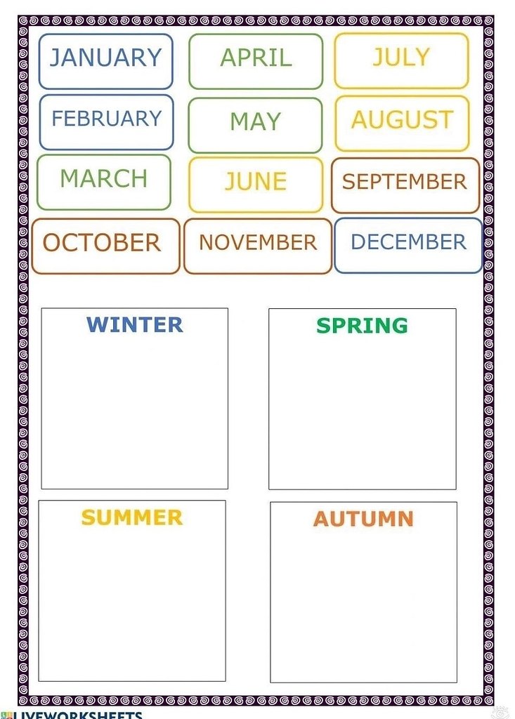 Seasons worksheets - 4