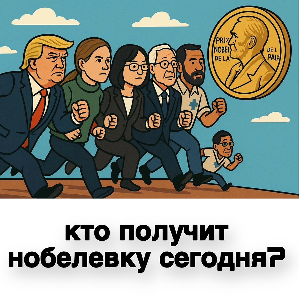 Сегодня будет объявлена Нобелевская премия мира 2025 года.Основные претенденты: Дональд Трамп — ...