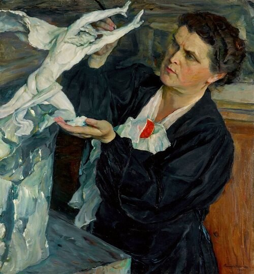 Третьяковская галерея. Портрет В.И. Мухиной. Нестеров Михаил, 1940.Поступило от Московской ...
