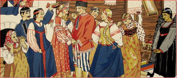 Смотрины... Как меня батюшка учил, поклон сотворила, сапожком топнула, платочком махнула – и ...