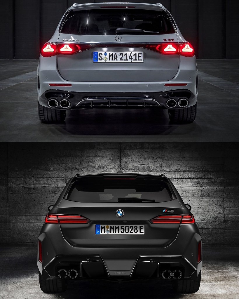 1- Mercedes-Benz E53 AMG Hybrid Estate.2- BMW M5 Touring - 2