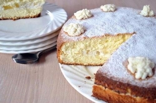 ТОРТ С ТВОРОЖНЫМ КРЕМОМ И АНАНАСАМИ. Ингредиенты: Для бисквита: яйца - 5 шт. мука - 1 стакан сахар - ...