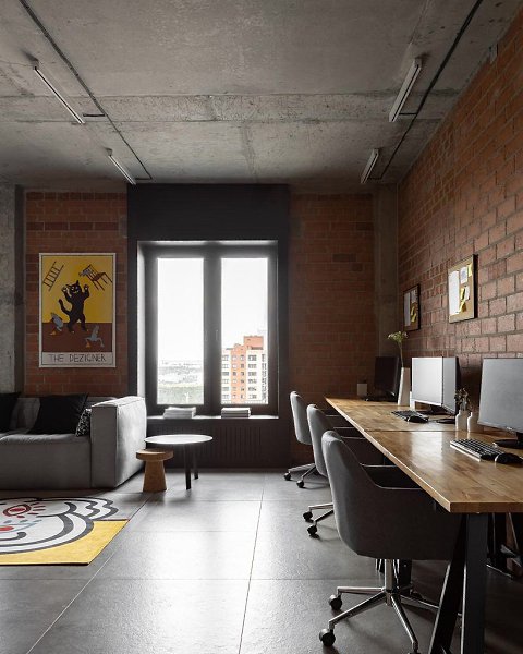 лофт с характером и яркими акцентами.офисное пространство, оформленное в стиле лофт, получило ... - 4