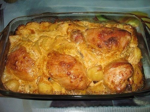 Вкусная курочка в маринаде вместе с картошкой в духовке. Очень просто и очень вкусно! Отличный ужин ... - 4