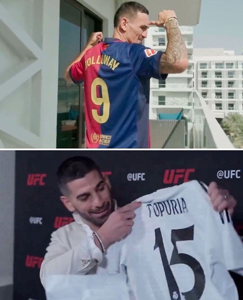 Боец UFC Макс Холлоуэй пришел на интервью перед боем с Топурией с футболкой «Барселоны». Илия – ...