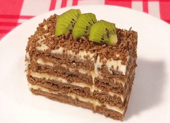 Торт без выпечки.                      Ингредиенты:                     печенье 24 шт + несколько ...