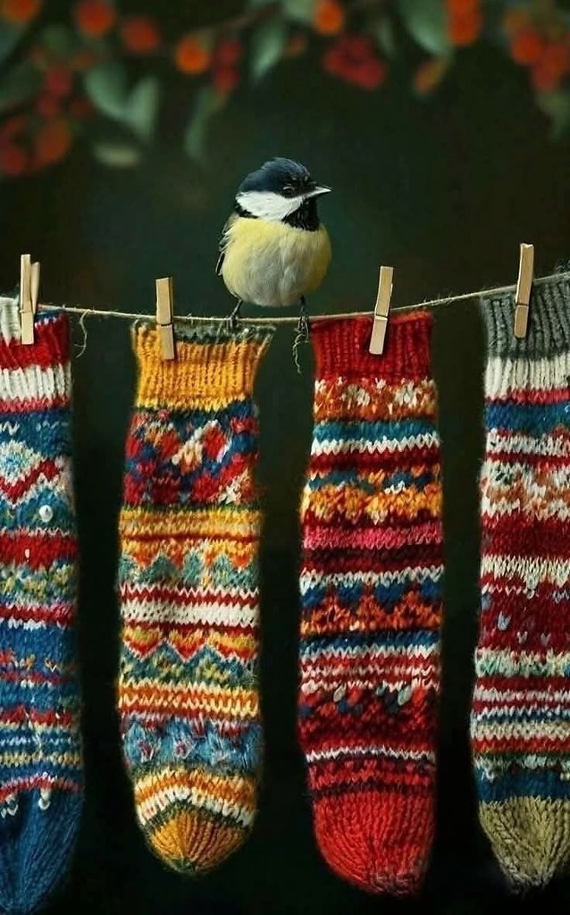           : 1. I love wearing warm socks on ... - 2