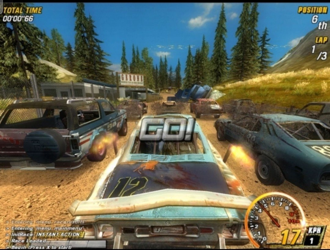 FlatOut 2 (2006)  yoa ooa pa  PlayStation 2. Moe coa e c ocae.