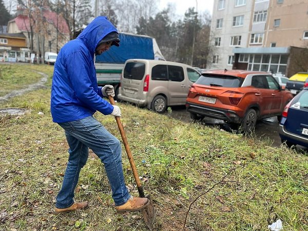 Жители ул. Горького 16А, 16Б, 16В высадили Аллею из Сирени и Липы - 8