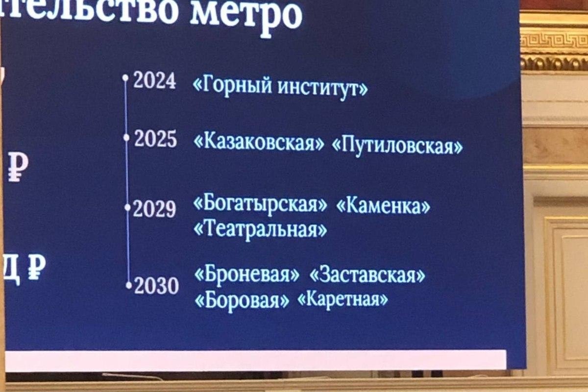В Законодательном собрании рассказали о планах до 2030 года открыть девять станций метро.В ...