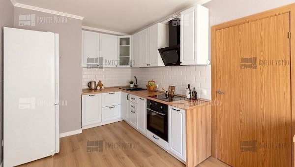 Кухня за 44 300 руб. для Елены из Санкт-Петербурга. Угловой гарнитур отлично вписался в помещение, в ... - 7