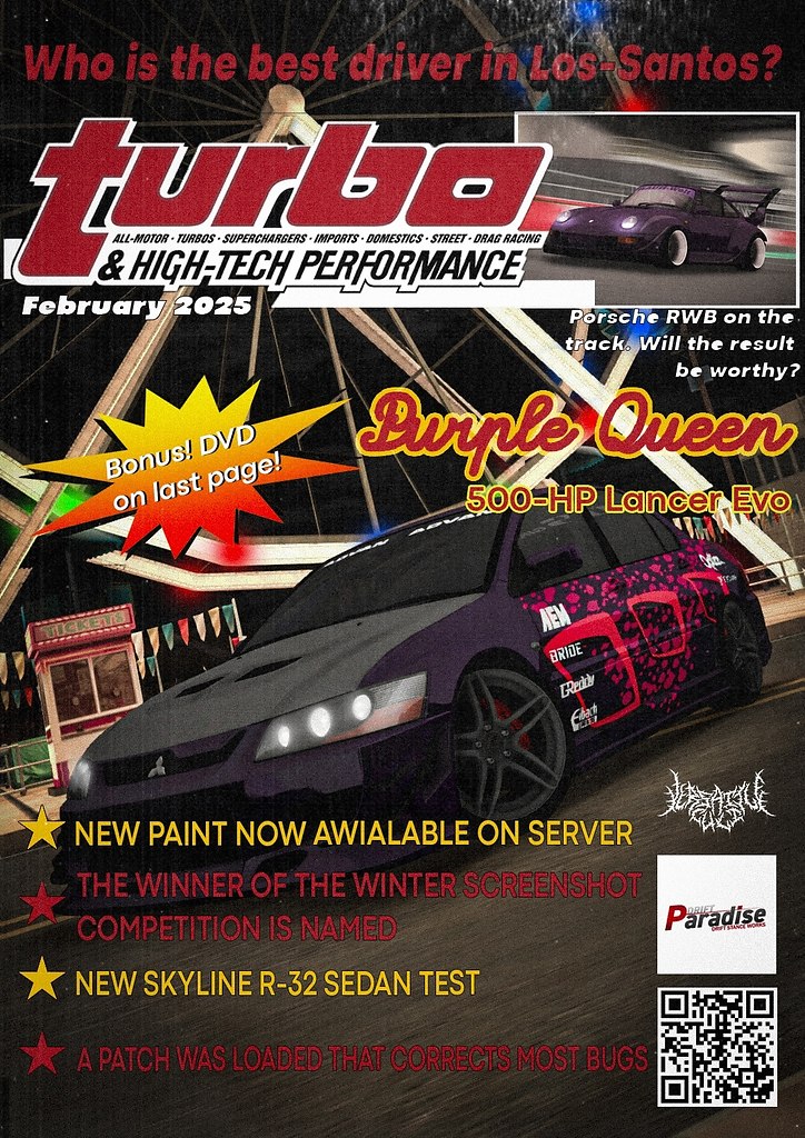 Hey! Your car is on the cover of a cool magazine about cars, have you seen it? Congrats!