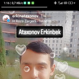 Ataxonov Erkin, 20, 