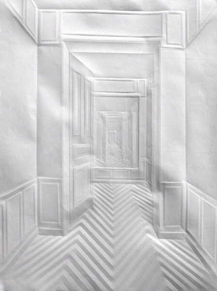 Картины, нарисованные без карандаша. Исключительно сгибами бумаги. Великолепно! - 4