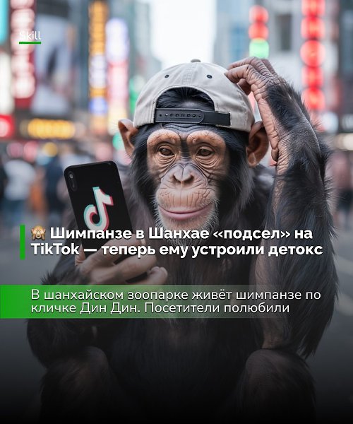 Даже приматы не застрахованы от зависимости к соцсетям. А это хороший повод задуматься, сколько ...