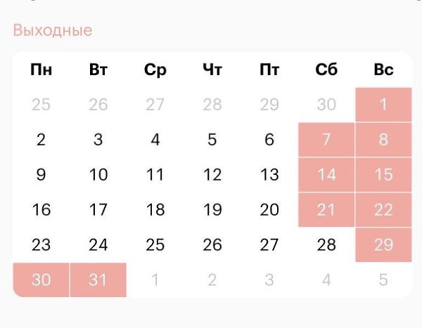 С 23 по 28 декабря будет рабочая неделя продолжительностью шесть дней. Выходной переносится с ...