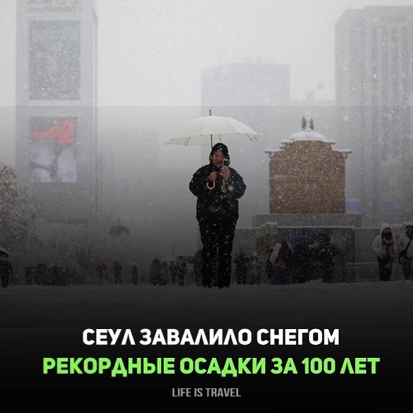 СЕУЛ ЗАВАЛИЛО СНЕГОМ! РЕКОРД ПО ОСАДКАМ ЗА 100 ЛЕТ.Утро 27 ноября стало знаковым за последний век — ...