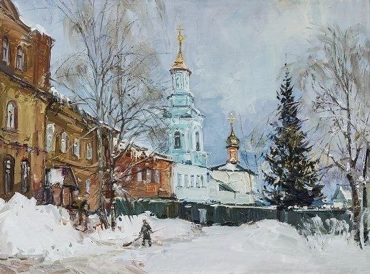 Узнаваемые городские локации в картинах кировских живописцев - 5
