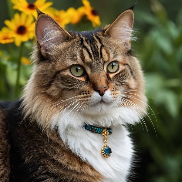 {."prompt": "Beautiful cat, sitting, intricate, elegant, highly detailed, wonderful ...