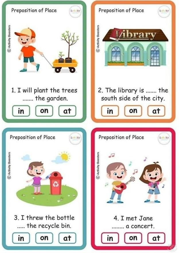 Prepositions of place - 6