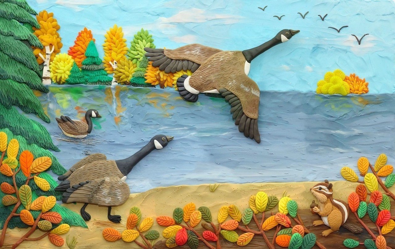 Лепка из пластилина. Осень.