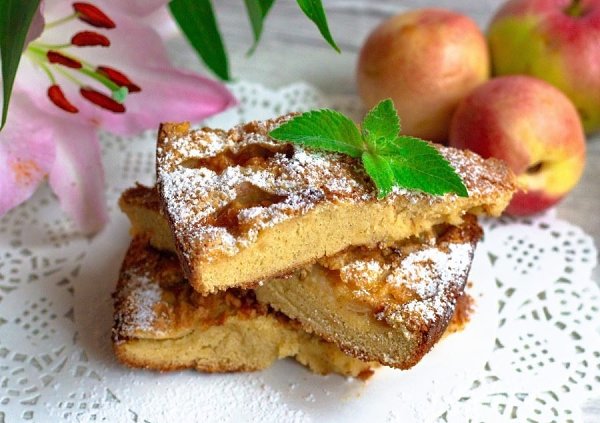 Классическая шарлотка с яблоками и нектаринами.Давайте разнообразим рецепт классической шарлотки и ... - 8