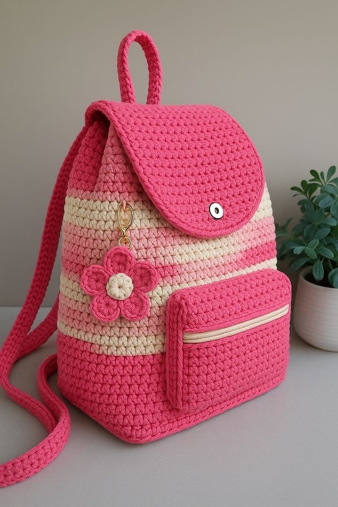 Вязаные рюкзаки и сумки — это не просто аксессуары, а настоящие произведения ручного искусства. ... - 3