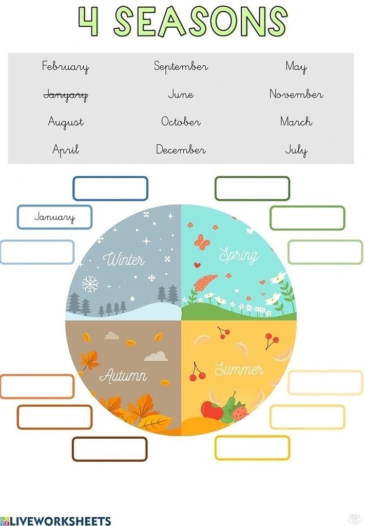 Seasons worksheets - 2