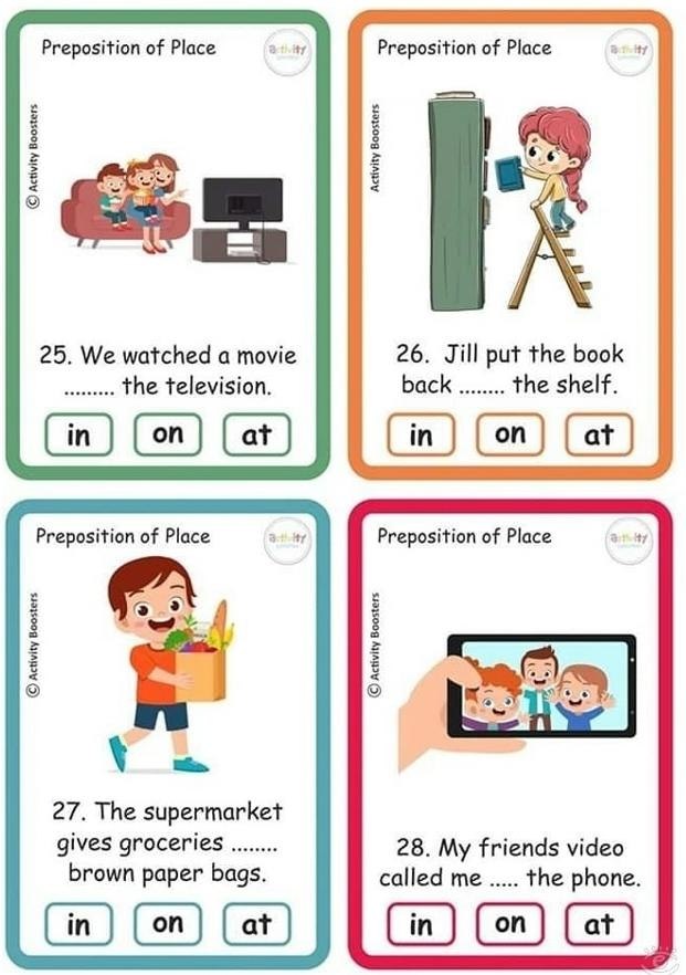 Prepositions of place