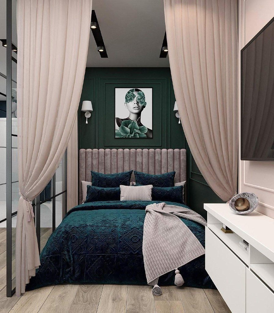 Проект квартиры площадью 33,4 кв.м предназначен для молодой девушки. - 2